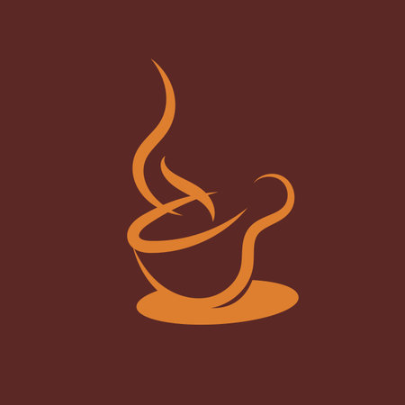 a cup of coffee logo Design vector illustrationsのイラスト素材