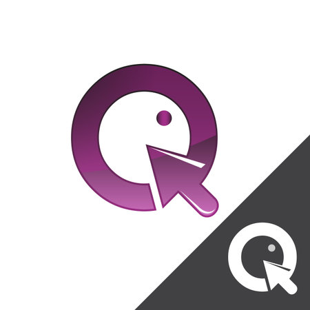 Q Letter Logo Template Illustration Design.のイラスト素材