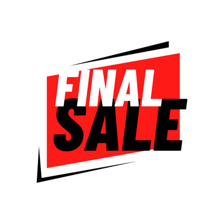 final sale logo sign banner special offer promotion vector illustrationのイラスト素材