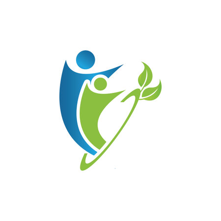 community logo design, togetherness, humanitarian icon logo - vectorのイラスト素材