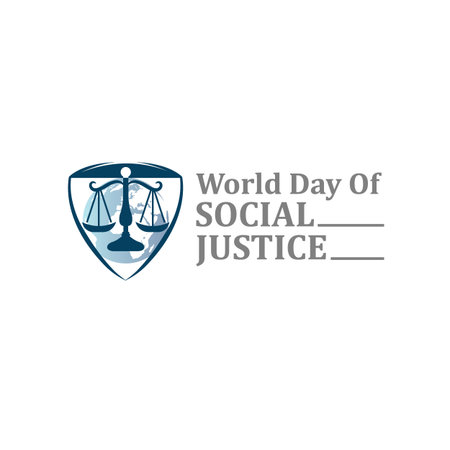 World Day of Social Justice. Vector flat illustration.のイラスト素材