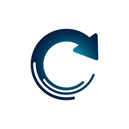 reload logo design vector stylish loading icon circular Arrow Symbol  illustrationsのイラスト素材