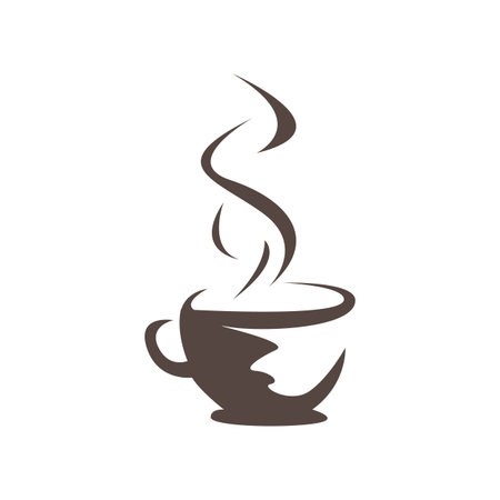 a cup of coffee logo Design vector illustrationsのイラスト素材