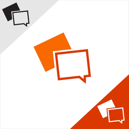 Chat Icon in trendy flat style isolated on white background.のイラスト素材