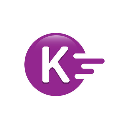 Letter K dash logo letter mark logo typography design image vectorのイラスト素材