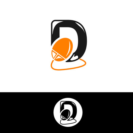 Modern design letter D symbol for element design. Technology design letter D letter for your business company. Vector illustrationのイラスト素材