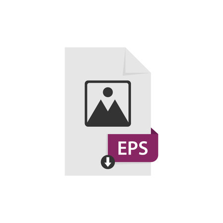 EPS download file format vector image. EPS file icon flat design graphic vectorのイラスト素材