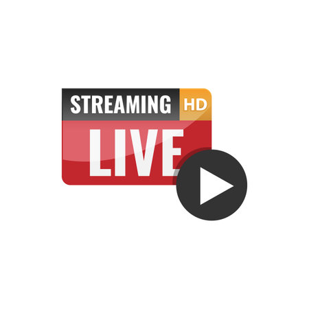 Live HD video streaming icon bars design vector templateのイラスト素材