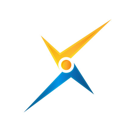 Initial letter X in abstract style on white background. Flat design letter X for element design. Vector illustrationのイラスト素材