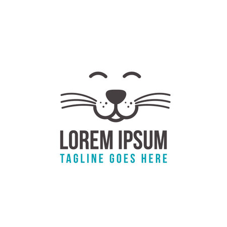 Dog face icon isolated on white background. Dog face icon in trendy design style. Dog face vector icon modern and simple flat symbol. Vector illustrationのイラスト素材