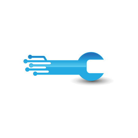 Smart repair technology logo concept design vector. Mobile repair logo design vector templateのイラスト素材