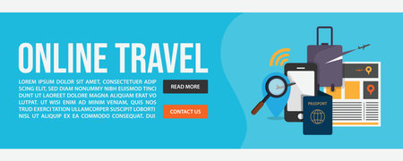 Winter landscape web banner template design. Flat design style winter landscape web banner vector illustration designのイラスト素材