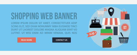 Winter landscape web banner template design. Flat design style winter landscape web banner vector illustration designのイラスト素材