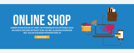 Mountain landscape web banner template design. Flat design style mountain landscape web banner vector illustration designのイラスト素材