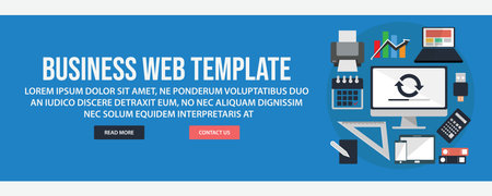 Mountain landscape web banner template design. Flat design style mountain landscape web banner vector illustration designのイラスト素材