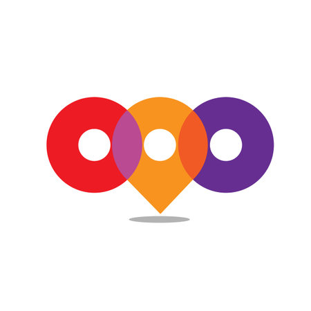 Location pin icon vector symbol on white background. Location pin icon modern icon for graphic and web design. Vector illustration EPS.8 EPS.10のイラスト素材