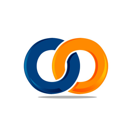 Save preview connect letter O inspiration design template.のイラスト素材