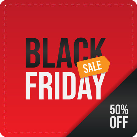 Black Friday Sale banner vector image. Vector design template. Black friday banner. Sale stickers. Discount advertising marketingのイラスト素材