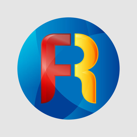 Design letter R on the round shape for your best business symbol. Vector illustrationのイラスト素材