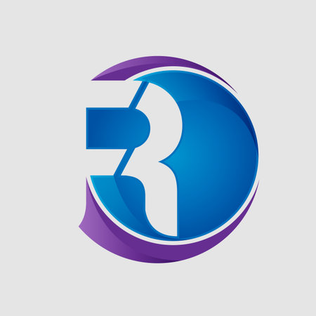 Collection design letter R on the round shape for your best business symbol.のイラスト素材