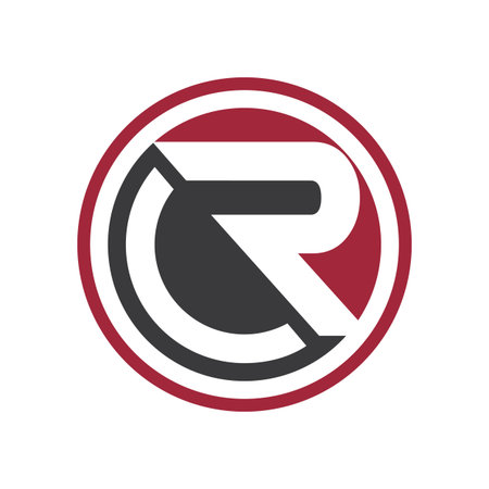 Initial letter RC shaped round for your best business symbol.のイラスト素材