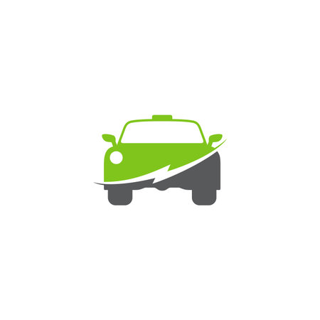 Electric car icon isolated on white background from ecology collection. Electric car icon trendy and modern electric car symbol. Vector illustration EPS.8 EPS.10のイラスト素材