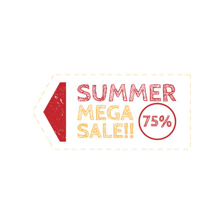 Summer sale rubber stamp design vector image.のイラスト素材
