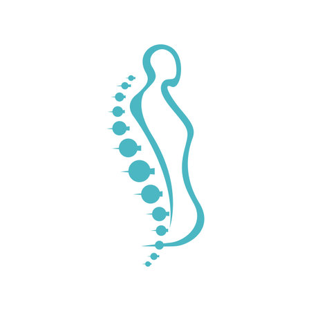 Creative chiropractic vector image. Chiropractic logo vector, spine health care medical symbolのイラスト素材