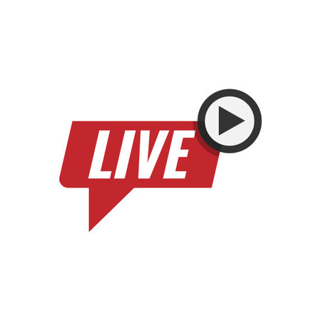 Vector live stream design image. Live HD video streaming icon bars design vector templateのイラスト素材