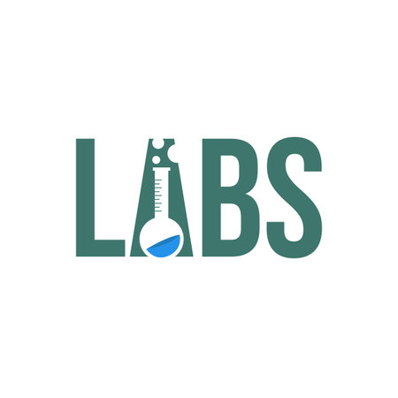 Lab  template vector design with negative space logotype style.のイラスト素材