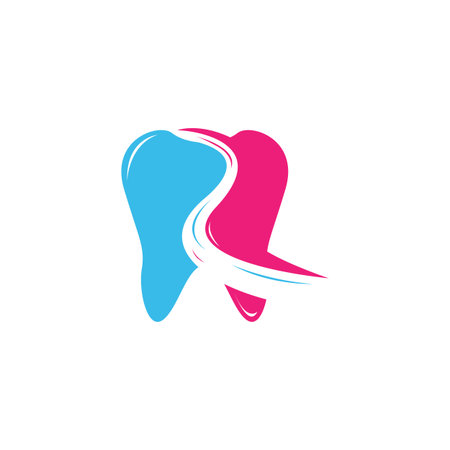 Tooth Teeth Dentist Dental Dentistry River Creek Design .Tooth dental office or clinics logo template designのイラスト素材