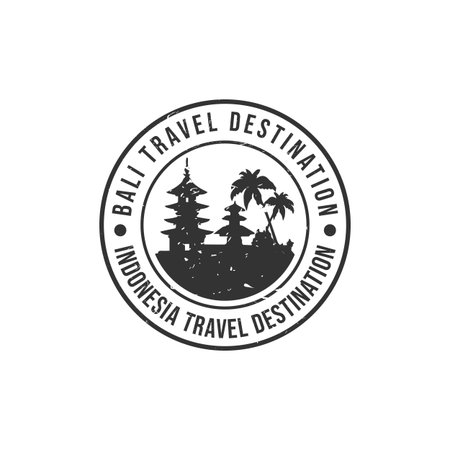 Bali   sign. Travel rubber stamp with the name and map of island, vector illustration. Can be used as insignia, logotype, label, sticker or badge. Indonesia travel destination grunge rubber stamp vectorのイラスト素材