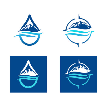 Mountain Logo Template. Vector Illustratorのイラスト素材