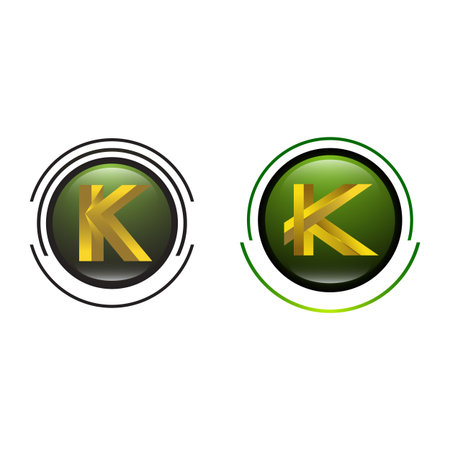 Set Letter K logo icon design template elements.のイラスト素材