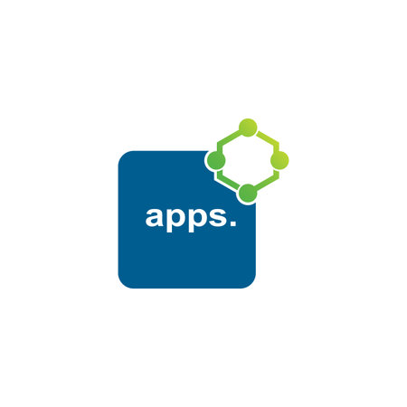 Coworker button application icon vector design. Square app. button icon with coworker people icon symbol vectorのイラスト素材