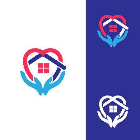 Home Care Logo Template Design Vector,Flat Vector Logo Design Template Element.のイラスト素材