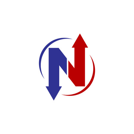 N Latter Logo Template vector Abstract Monogram Symbol.のイラスト素材