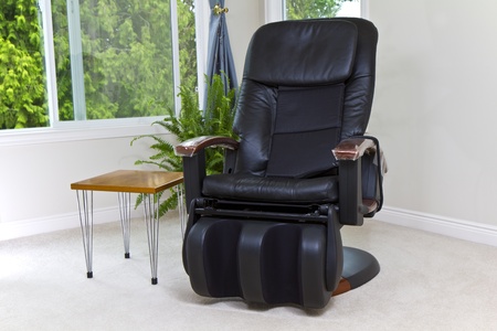 Massage chair in house with windows open Massage chair in house with windows open