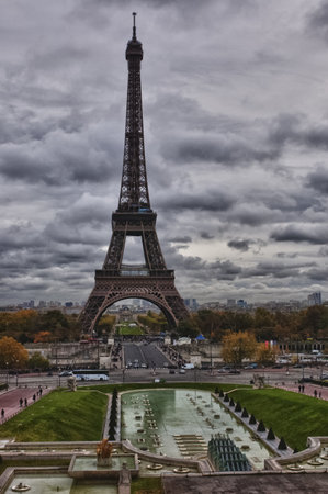 Torre Eiffel vista dal Trocaderoの写真素材