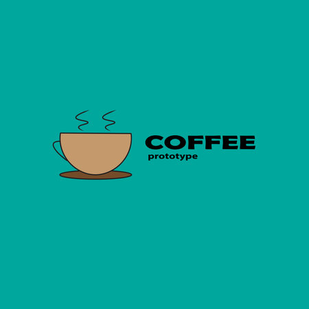 Coffee logo design template. Vector illustration of a cup of coffee.のイラスト素材