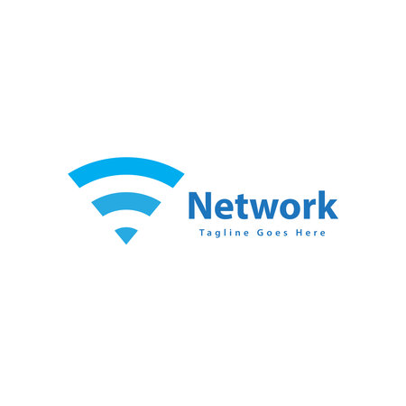 network logo template vector icon element isolated - vector illustration - connection symbolのイラスト素材