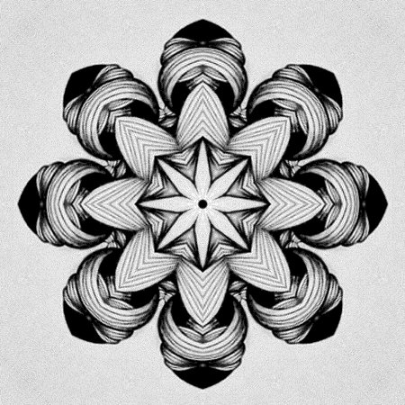 Beautiful and elegant monochromatic symmetrical mandala designs on solid sheet of wallpaper. Concept of home decor and interior designing.の写真素材