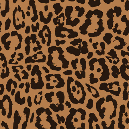 Leopard seamless pattern design, vector illustration backgroundのイラスト素材