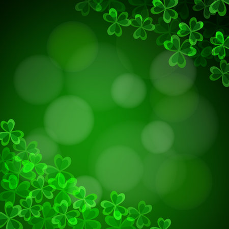 Happy Saint Patrick's day abstract green Irish backgroundのイラスト素材
