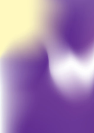 Colorful fluid shape abstract background vector. Purple, yellow and white blur flow liquid graphic...
