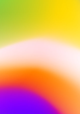 Colorful gradient blur abstract background vector. Bright yellow, green, white, pink, purple and...
