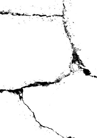 Distress grunge texture abstract background vector. Abandoned road, old dirty sidewalk. Aged cement, battered pavement. Black and white damaged footpath, crack concrete, bad condition rough wall art.のイラスト素材