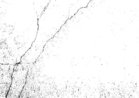 Distress grunge texture abstract background vector. Abandoned road, old dirty sidewalk. Aged cement, battered pavement. Black and white damaged footpath, crack concrete, bad condition rough wall art.のイラスト素材