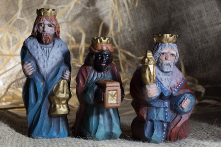 Cristmas crib - Three wise menの写真素材