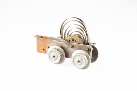 Rest of an old clockwork toy